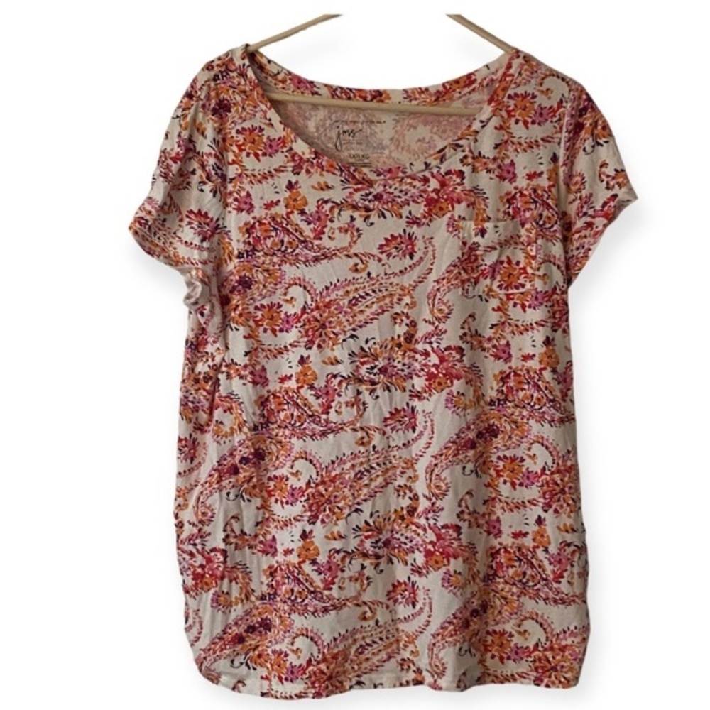 Just My Size Top Women’s Size 1X‎ Pull Over Top Pockets Cotton Blend
